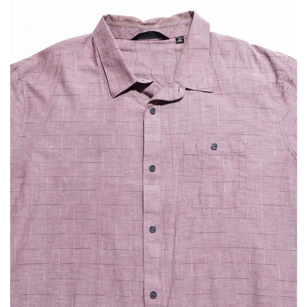 Travis Mathew Button-Up Shirt Men's 2XL Red Geometric Short Sleeve Stretch Wick - Picture 4 of 11
